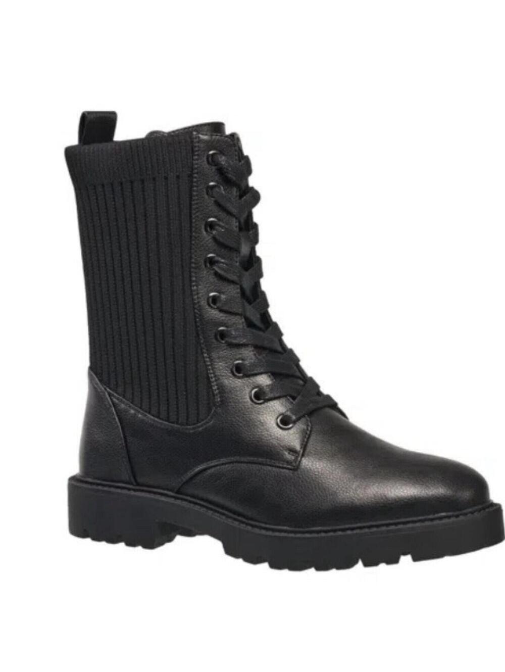 French Connection Lydell Black Combat Boots Women Size 8.5